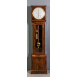 A mid 19th Century mahogany longcase "Regulator" by Richard Sayer of Arnell, the 12ins diameter