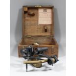 A black painted cast iron and brass sextant by Kelvin & Wilfrid, O. White Co., of Boston and New