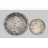 A George III 1819 Crown (Fair), a George V 1923 South Sea Company Shilling (Fair/Fine), a