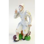 ROYAL DOULTON 'THE JOKER' CHINA FIGURE OF A CLOWN, HN  2252, 8 1/4" (21cm) high, printed mark