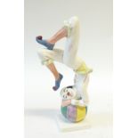 ROYAL DOULTON 'TUMBLING' CHINA FIGURE OF A CLOWN, HN 3283, 9" (22.9cm) high, printed mark