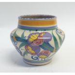 CARTER, STABLER, ADAMS, POOLE POTTERY VASE, oviform with short tapering neck, floral painted in