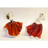 TWO ROYAL DOULTON CHINA FIGURES, 'Gail', HN 2937, 8" (20.3cm) high and 'Karen' HN 2388, 8" (20.