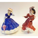 TWO ROYAL DOULTON CHINA  'Figures of the Year', 'Mary' HN 3375 (1992), 8 1/2" (21.6cm) high and '