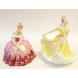 TWO ROYAL DOULTON CHINA FIGURES, 'Ninette' HN 2379, 8 1/4" (21cm) high and 'Victoria' HN 2471, 7" (