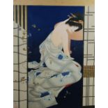 MORITA HARUYO (twentieth century)  ARTIST SIGNED SILK SCREEN ARTIST PROOF, finished by hand 'Nats No