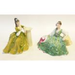 TWO ROYAL DOULTON CHINA FIGURES, 'Elyse', HN 2474, 6" (15.2cm) high and 'Secret Thoughts' HN 2382, 6