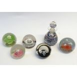 FIVE BOXED CAITHNESS GLASS PAPERWEIGHTS including two limited edition examples, 'Aries' (35/1500)