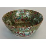 EARLY TWENTIETH CENTURY CHINESE FAMILLE ROSE ENAMELLED PORCELAIN BOWL, of steep sided, footed