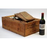 NINE BOTTLES OF CHATEAU LAFITE ROTHSCHILD, 1964, PAUILLAC, with original wood case