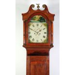 GEORGE III OAK AND MAHOGANY CROSSBANDED LONGCASE CLOCK, signed Rob(er)t Neil, Belfast, the 13"