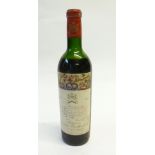 ONE BOTTLE OF CHATEAU MOUTON ROTHSCHILD, 1968, Pauillac