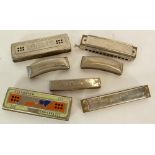 A COLLECTION OF HOHNER HARMONICAS TO INCLUDE a ECHO, a SUPER, a SONG BAND and FOUR others (7)