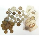 SMALL COLLECTION OF MAINLY MID 20TH CENTURY USA COINAGE but includes silver dime 1899, five cents