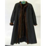 AN ALTERED LADY'S FULL-LENGTH MINK COAT NOW A FUR LINED RAINCOAT (altered about 20 years ago), the