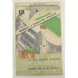 1946/47 FA CUP FINAL BURNLEY V CHARLTON, slight marks on front