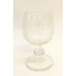 IMPRESSIVE WEBB CORBETT FOR ROYAL DOULTON LIMITED EDITION ROYAL COMMEMORATIVE CUT GLASS 'ROYAL'