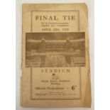 1924/25 FA CUP FINAL CARDIFF V SHEFFIELD UNITED, slight tears