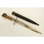 LATE NINETEENTH/EARLY TWENTIETH CENTURY GERMAN/PRUSSIAN DAGGER, with single edge fullered blade, 9