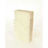 MANCHESTER GARAGES LTD - ART DECO PERIOD CREAM BAKELITE SMALL BOOK STAND to hold the three books