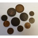 A LARGE SELECTION OF 18TH CENTURY AND LATER GB PRE-DECIMAL COPPER COINAGE, including Leek Commercial