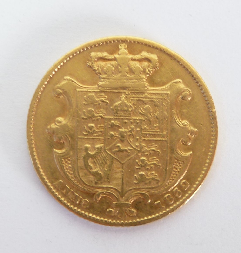 WILLIAM IV GOLD SOVEREIGN 1832 fair, some rubbing to high spots