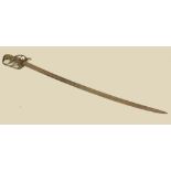 WILLIAM IV 1822 PATTERN OFFICERS SWORD the brass hilt incorporating Royal Cypher (damage) and fish