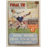 1930/31 FA CUP FINAL BIRMINGHAM V WEST BROM, slight rust mark on front