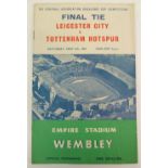 1960/61 FA CUP FINAL LEICESTER CITY V TOTTENHAM