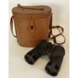 PAIR OF M15, 7 x 50 FIELD BINOCULARS, stock No. 7578143, in a brown leather case with shoulder