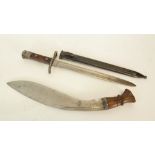 EARLY TWENTIETH CENTURY FINNISH KNIFE BAYONET, with single edge fullered blade stamped makers