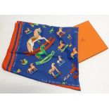 HERMES SILK SCARF, 'RACONTE MOI LE CHEVAL', with box