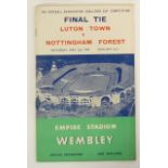 1958/59 FA CUP FINAL LUTON TOWN V NOTTINGHAM FOREST