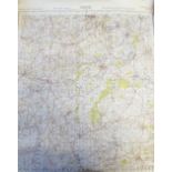 THIRTEEN LATE 1940's/50's UNFRAMED ORDINANCE SURVEY MAPS