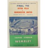 1956/57 FA CUP FINAL ASTON VILLA V MANCHESTER UNITED