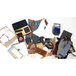 POST WAR GENTLEMAN'S COSTUME/ACCESSORIES, including leather wallets, boxed and mainly loose