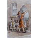 MARGARET CLARKSON  SET OF THREE ARTIST SIGNED COLOUR PRINTS  'It Must Be Friday', 'Warming Up', '