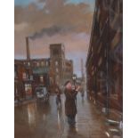 STEVEN SCHOLES TWO ARTIST SIGNED COLOUR PRINTS   'The Knocker Up', limited edition No. 59/95 and '