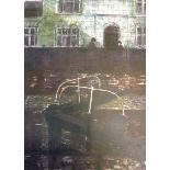 NORMAN C. JAQUES ARTIST SIGNED COLOURED LITHOGRAPH 'Canal, Princess St., Manchester' signed,
