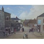TOM DODSON ARTIST SIGNED COLOUR PRINT 'The Village' limited edition of 850 guild stamped and