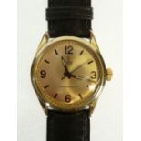 GENTS GOLD CASED ROLEX TUDOR OYSTER SHOCK RESISTING WRIST WATCH, automatic movement, stainless steel