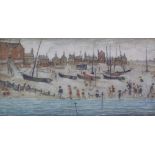 •L.S. LOWRY (1887-1976) ARTIST SIGNED COLOUR PRINT  'The Beach'  from an edition of 850, guild