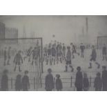 L.S. LOWRY (1887-1976)  A LIMITED EDITION PRINT OF A PENCIL DRAWING - UNSIGNED 'The Football