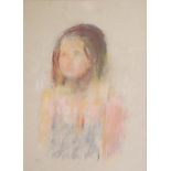 DAVID WILD (1931 - 2014) PASTEL 'Andrea', portrait of a girl Signed with initials lower left and