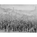 •LAURENCE STEPHEN LOWRY (1887-1976) PENCIL DRAWING  'Fair at Daisy Nook'  Signed and dated (19) '