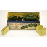 DINKY TOYS ALMOST MINT AND BOXED TANK TRANSPORTER WITH TANK GIFT SET No 698 with internal card