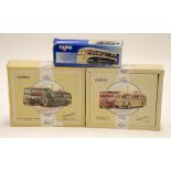 TWO MINT AND BOXED CORGI LIMITED EDITION AEC BUS SETS each with AEC double deck bus Regent and AEC