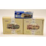 TWO MINT AND BOXED CORGI LIMITED EDITION AEC BUS SETS each with AEC double deck bus Regent and AEC