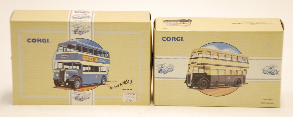 TWO MINT AND BOXED CORGI COMMERCIALS LIMITED EDITION DOUBLE DECKER BUSSES viz Guy Arab Birkenhead - Image 3 of 4
