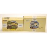 TWO MINT AND BOXED CORGI COMMERCIALS LIMITED EDITION DOUBLE DECKER BUSSES viz Grey Arab Birkenhead